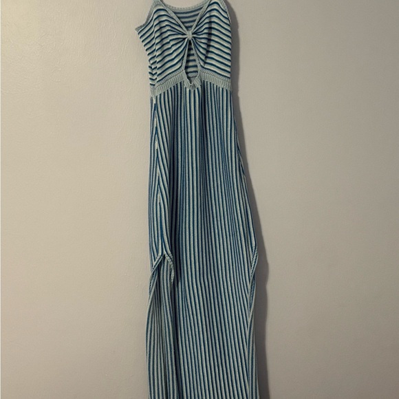 SHEIN Blue and White Striped Crochet Dress - Picture 7 of 12